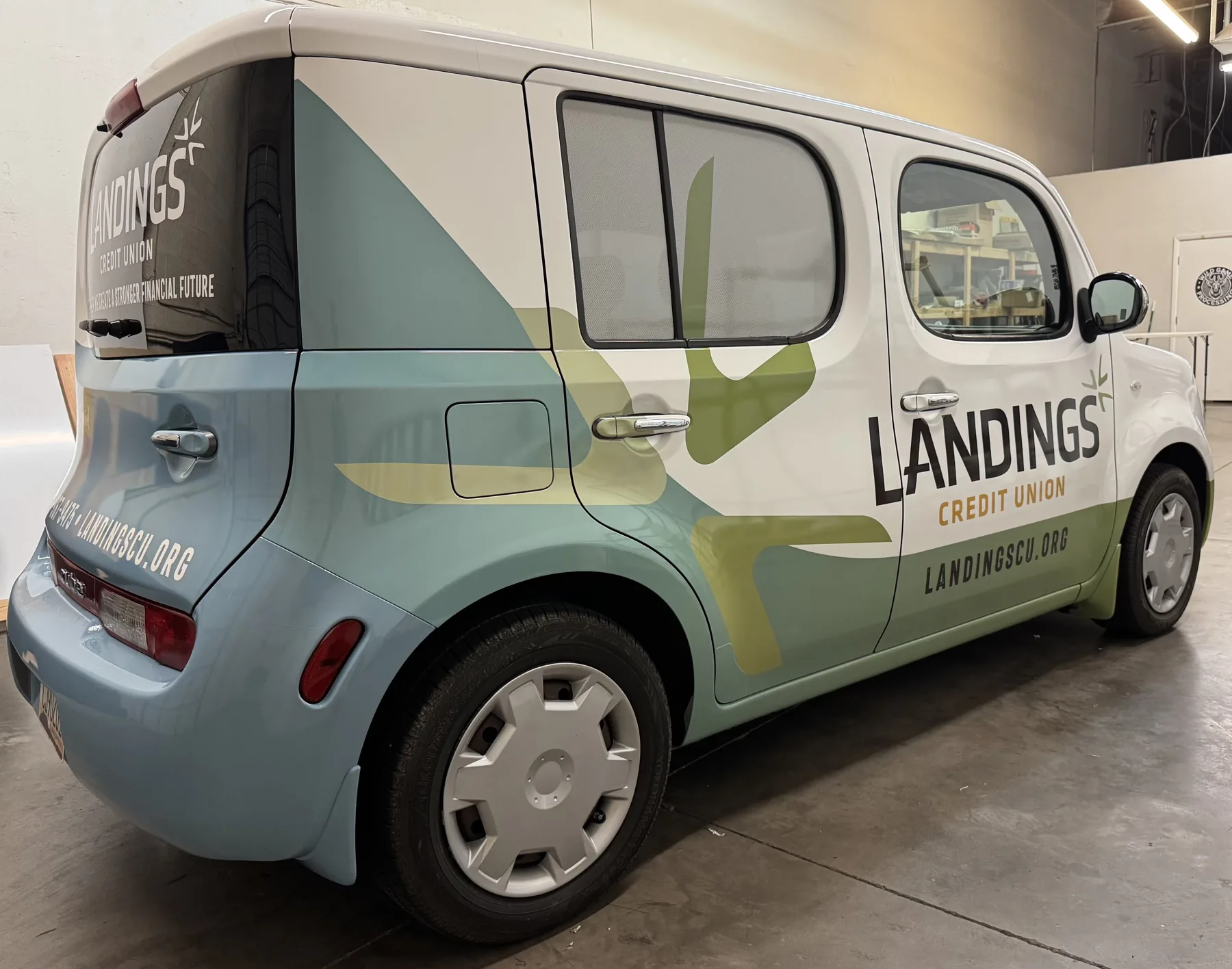 Landings Credit Union branded commercial vehicle