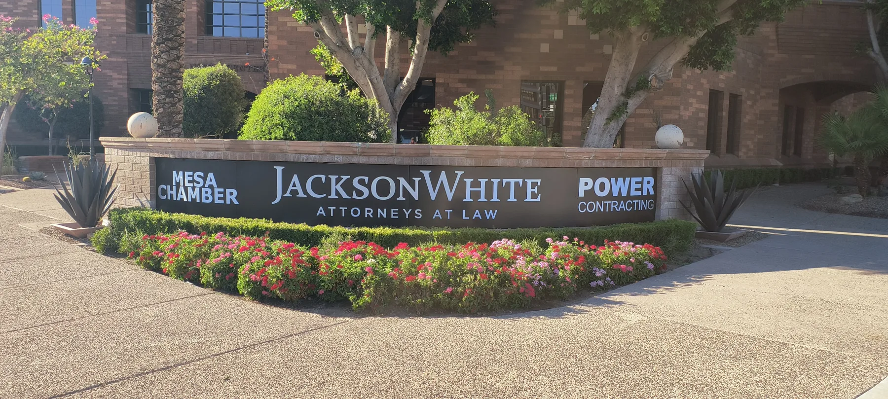 Completed property monument sign